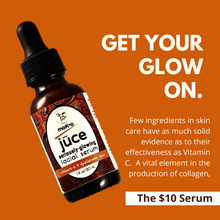 Load image into Gallery viewer, GET YOUR GLOW ON WITH Vitamin C Serum. Vitamin C is vital to increase the production of collagen. 
