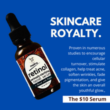 Load image into Gallery viewer, Retinol creams and serums are skincare royalty. Proven to encourage cellular turnover, stimulate collagen, help treat acne, soften wrinkes, fade pigmentation and give skin an overall youthful glow. 
