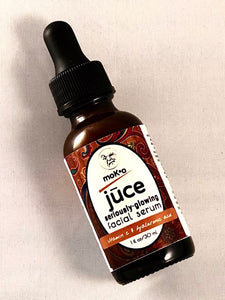 Serum with Vitamin C and hyaluronic acid to infuse your skin with antioxidants. 